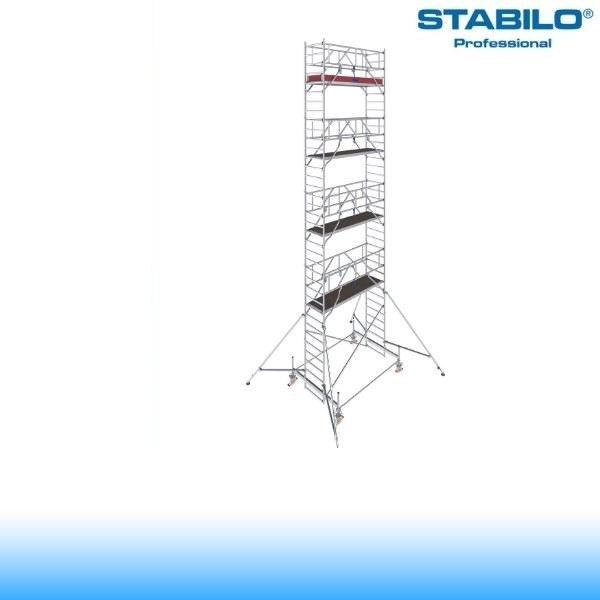 Krause Stabilo Professional gurulóállvány, 100-as sorozat - négyszintes - mezőhossz 2,50 m