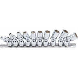 BGS Csuklós dugókulcskészlet | (1/4") | 5 - 13 mm | 10 darabos