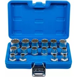 BGS Dugókulcskészlet, tizenkétszögletű | (1/2") | 8 - 24 mm | 16 darabos