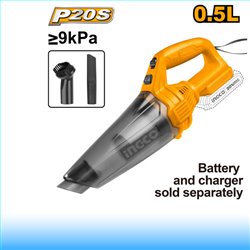INGCO Akkus porszívó 0,5 l 20 V (akku és töltő nélkül)