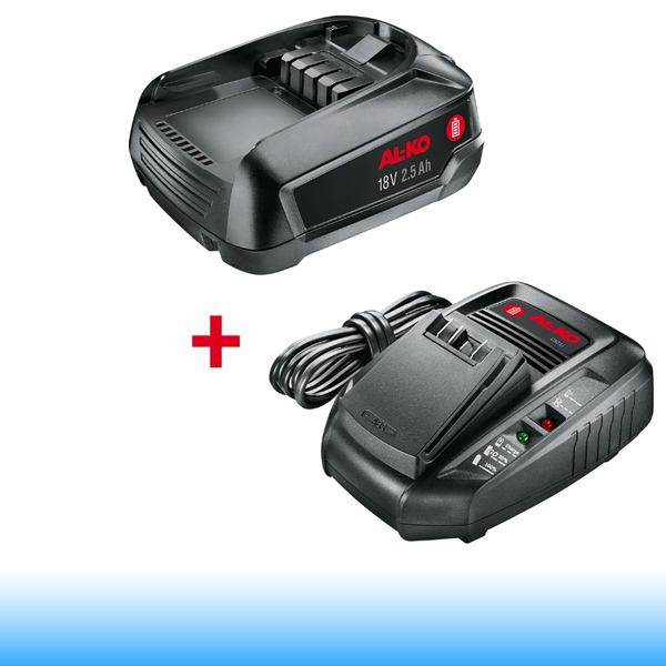 AL-KO 18V SET AKKU 2,5AH  + TÖLTŐ 3,0 A