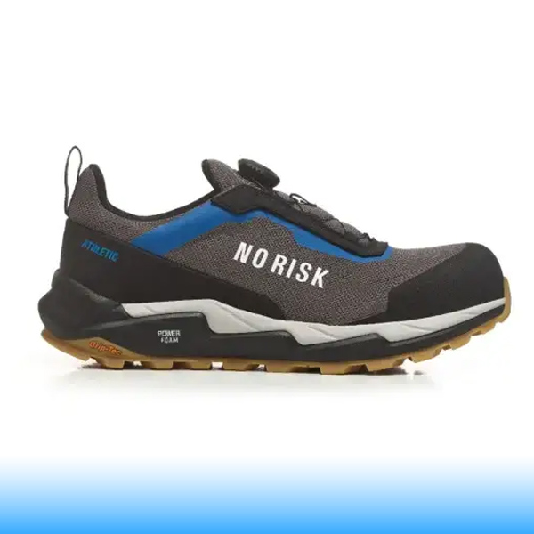 NO RISK ATHLETIC LOW S3L HI CI HRO FO SR gyorsfűzős védőcipő, szürke-kék