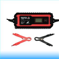 YATO Akkumulátor töltő 6/12 V 2/4 A max. 200 Ah LCD kijelző