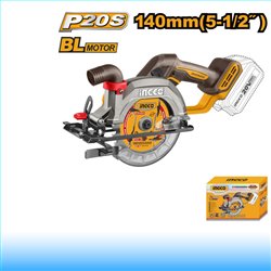INGCO Akkus körfűrész 140 mm szénkefe nélküli 20 V (akku és töltő nélkül)