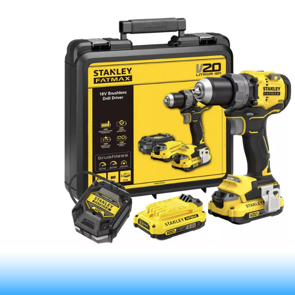 Stanley SFMCD725D2K Fatmax 18 volt-os V20 akkumulátoros fúrócsavarozó kefe nélküli