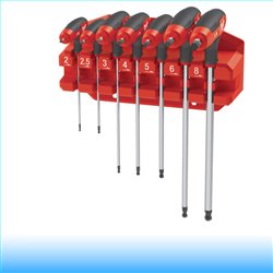 Milwaukee 7 részes imbuszkulcs készlet ComfortGrip markolattal és mágneses tartóval