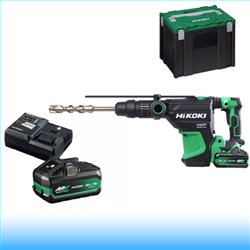 Hikoki akkus fúrókalapács max HSC BL MVBX, 36V SDS-plus DH3640DA, 2x2,5Ah multivolt